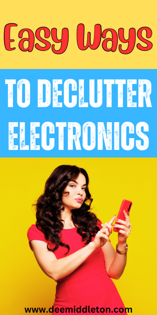 Easy Ways to Declutter Electronics - Old ElectronicsWaste Management CompanyOld Cell PhonesOld TechnologyGetting Rid Of ClutterElectronic OrganizationOrganized MomOrganize DeclutterOld Computers