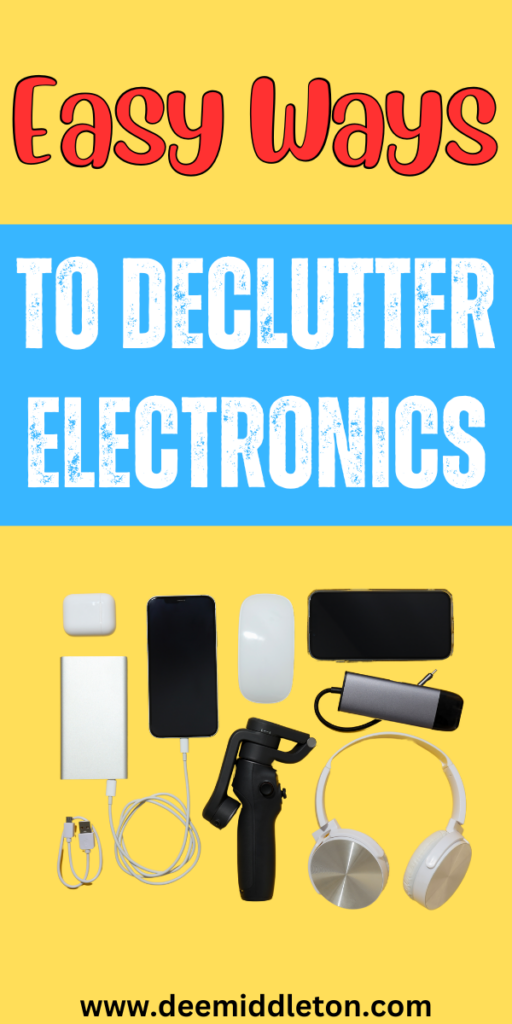 Easy Ways to Declutter Electronics - Old ElectronicsWaste Management CompanyOld Cell PhonesOld TechnologyGetting Rid Of ClutterElectronic OrganizationOrganized MomOrganize DeclutterOld Computers