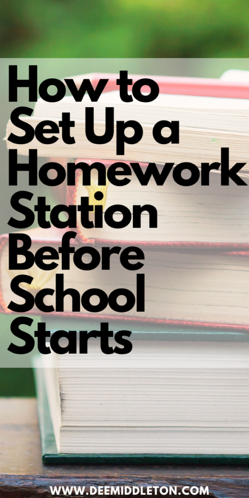 How to Set Up a Homework Station Before School Starts - Homework Table IdeasKids Desk Area In PlayroomHomework Desk For KidsKids Desk ShelvesPlayroom School AreaDining Room Study AreaOffice Homework Room Study AreasLearning Room At HomeSmall Homework Station