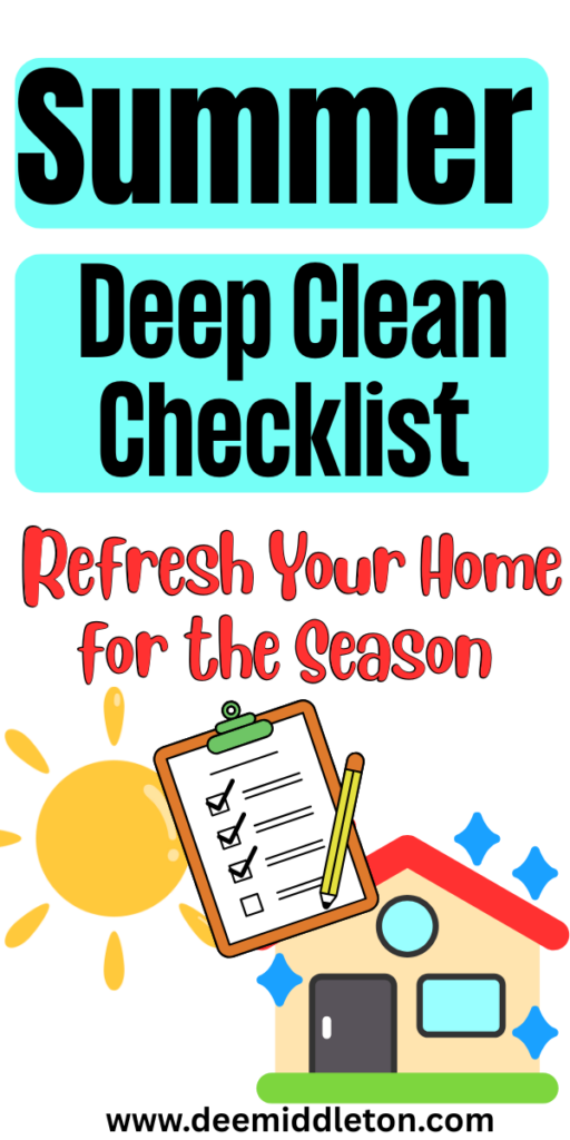Summer Deep-Clean Checklist: Refresh Your Home for the Season - Summer Deep Cleaning ListAnnual House Cleaning ScheduleThorough House Cleaning ListBullet Journal Household ChoresHouse Cleaning Schedule PdfCleaning TipsDrawer DishwasherDeep Cleaning HacksSummer Cleaning