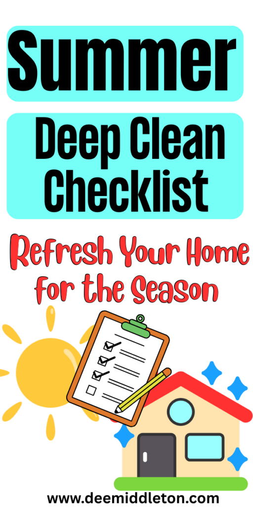 Summer Deep-Clean Checklist: Refresh Your Home for the Season - Summer Deep Cleaning ListAnnual House Cleaning ScheduleThorough House Cleaning ListBullet Journal Household ChoresHouse Cleaning Schedule PdfCleaning TipsDrawer DishwasherDeep Cleaning HacksSummer Cleaning