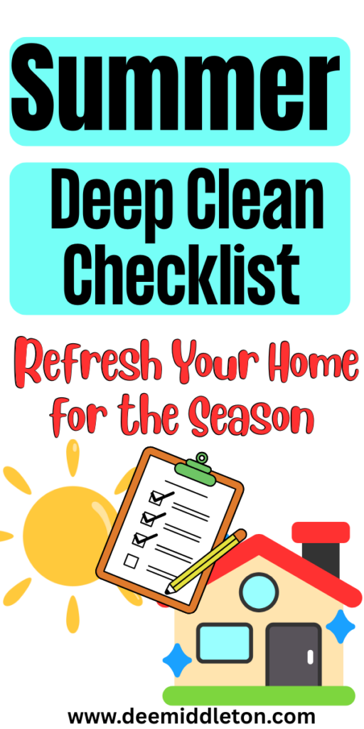 Summer Deep-Clean Checklist: Refresh Your Home for the Season - Summer Deep Cleaning ListAnnual House Cleaning ScheduleThorough House Cleaning ListBullet Journal Household ChoresHouse Cleaning Schedule PdfCleaning TipsDrawer DishwasherDeep Cleaning HacksSummer Cleaning