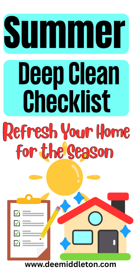 Summer Deep-Clean Checklist: Refresh Your Home for the Season - Summer Deep Cleaning ListAnnual House Cleaning ScheduleThorough House Cleaning ListBullet Journal Household ChoresHouse Cleaning Schedule PdfCleaning TipsDrawer DishwasherDeep Cleaning HacksSummer Cleaning