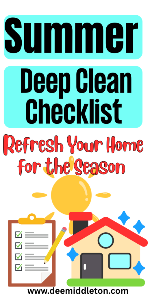 Summer Deep-Clean Checklist: Refresh Your Home for the Season - Summer Deep Cleaning ListAnnual House Cleaning ScheduleThorough House Cleaning ListBullet Journal Household ChoresHouse Cleaning Schedule PdfCleaning TipsDrawer DishwasherDeep Cleaning HacksSummer Cleaning