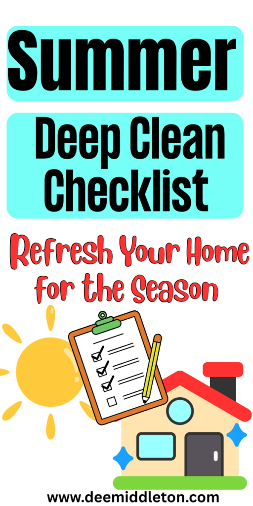 Summer Deep-Clean Checklist: Refresh Your Home for the Season - Summer Deep Cleaning ListAnnual House Cleaning ScheduleThorough House Cleaning ListBullet Journal Household ChoresHouse Cleaning Schedule PdfCleaning TipsDrawer DishwasherDeep Cleaning HacksSummer Cleaning
