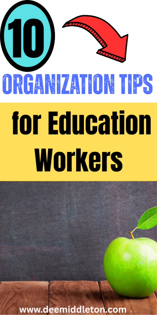 10 Organization Tips for Education Workers - Teacher OrganizationEducator OrganizationManager OrganizationOrganization Work ProductivityOrganize Small Business OfficeManager Organization TipsOffice CoordinatorOrganize Meetings EfficientlyHow To Manage Work EfficientlyOrganizing Office Tasks EfficientlyWork Notebook Organization