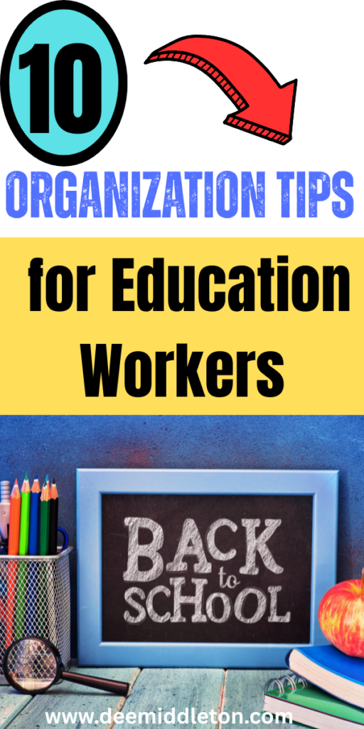 10 Organization Tips for Education Workers - Teacher OrganizationEducator OrganizationManager OrganizationOrganization Work ProductivityOrganize Small Business OfficeManager Organization TipsOffice CoordinatorOrganize Meetings EfficientlyHow To Manage Work EfficientlyOrganizing Office Tasks EfficientlyWork Notebook Organization