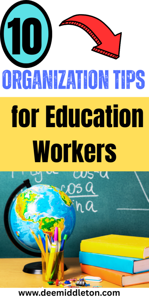 10 Organization Tips for Education Workers - Teacher OrganizationEducator OrganizationManager OrganizationOrganization Work ProductivityOrganize Small Business OfficeManager Organization TipsOffice CoordinatorOrganize Meetings EfficientlyHow To Manage Work EfficientlyOrganizing Office Tasks EfficientlyWork Notebook Organization