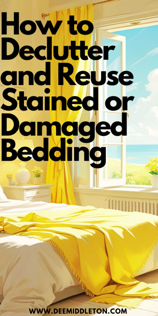 How to Declutter and Reuse Stained or Damaged Bedding - Core 4 Method DeclutterQuick Decluttering TasksWhy Is It So Hard To DeclutterEasy House Cleaning ScheduleHome Decluttering Checklist PdfEasy House CleaningDeclutter ClosetRemove ClutterDeep Cleaning Checklist