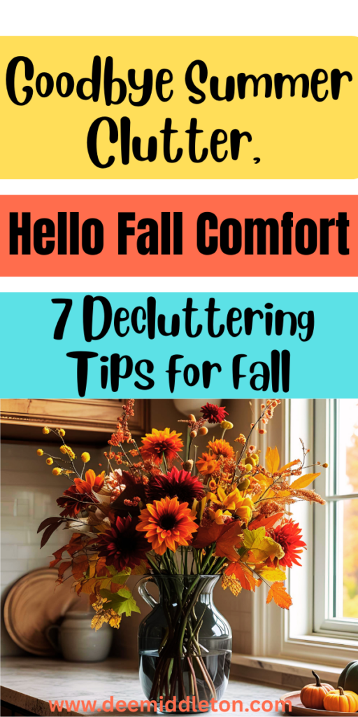 Goodbye Summer Clutter, Hello Fall Comfort: 7 Decluttering Tips - declutter list for Fall, Fall declutter list,Diy DeclutterEasy House Cleaning ScheduleDeclutter HelpDecluttering ListHousekeeping ScheduleMinimalist Living TipsEasy House CleaningDecluttering InspirationClutter Control