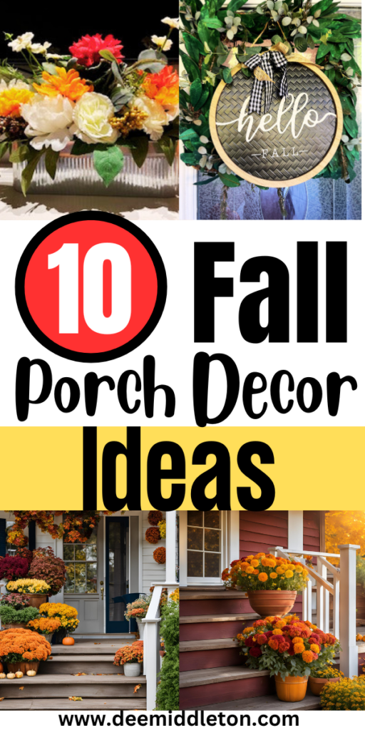 10 Fall Porch Decor Ideas - Modern Fall StyleCheap Fall DecorFall Decor InspirationFall GetawaysRustic CenterpiecesHomemade fall decorFarmhouse Fall DecorSeasonal WreathsFarmhouse Fall