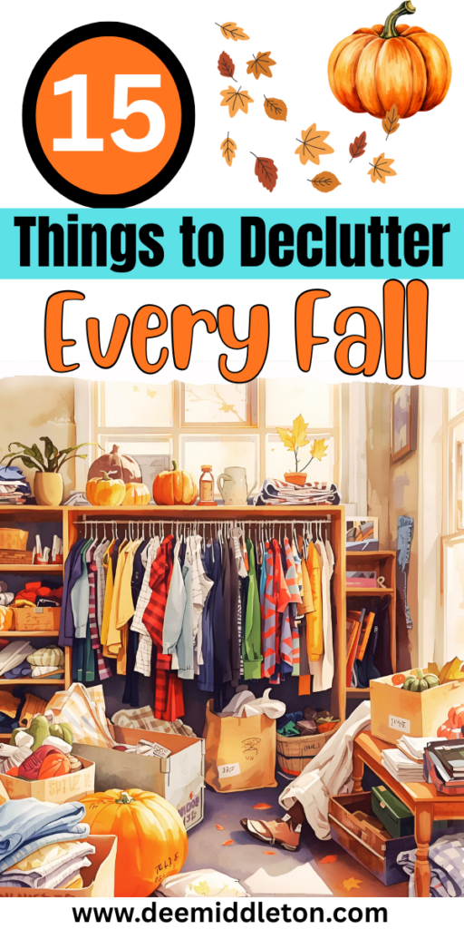 15 Things to Declutter Every Fall - Declutter Your HomeOrganizing Your HomeSimple LivingDeclutterStorage SolutionsFeelingsTips For DeclutteringDeclutter And OrganizeDecluttering IdeasDeclutter HelpDecluttering ListDecluttering InspirationDeclutter HomeFall CleaningFall Declutter