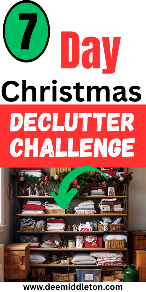 7 Day Christmas Declutter Challenge - How To Declutter In DecemberHoliday Decluttering GuideDeclutter List 2025Top 10 Areas To Declutter Before The HolidaysDeclutter Basement7-day Decluttering PlanKids Craft BoxChristmas CleaningDecluttering Inspiration