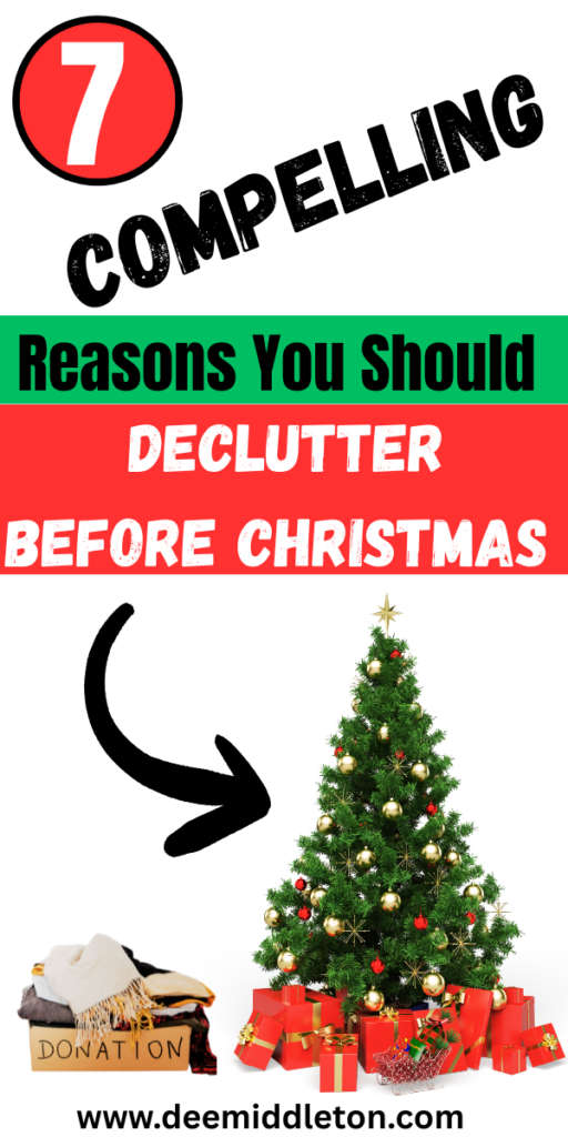 7 Reasons You Should Declutter Before Christmas - Organized Christmas DecorationsDeclutter ChallengeHoliday OrganizationPaper Christmas DecorationsClutter Free HomeOrganize DeclutterDeclutter Your HomeDiy Holiday DecorHouse Cleaning Tips