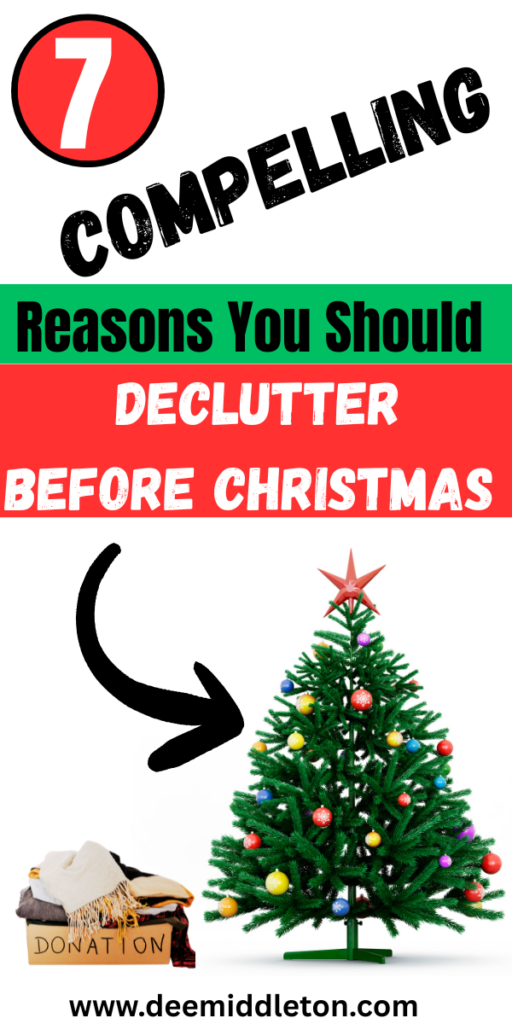 7 Reasons You Should Declutter Before Christmas - Organized Christmas DecorationsDeclutter ChallengeHoliday OrganizationPaper Christmas DecorationsClutter Free HomeOrganize DeclutterDeclutter Your HomeDiy Holiday DecorHouse Cleaning Tips