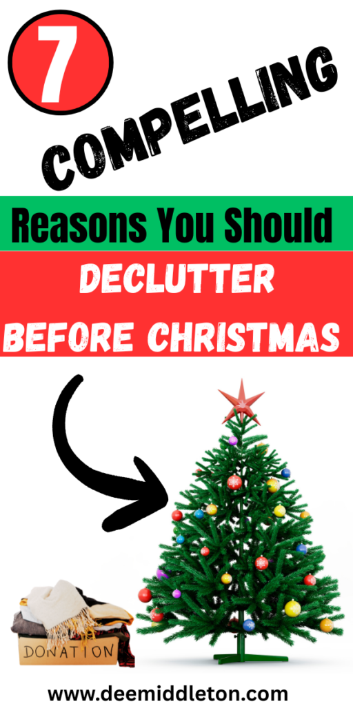 7 Reasons You Should Declutter Before Christmas - Organized Christmas DecorationsDeclutter ChallengeHoliday OrganizationPaper Christmas DecorationsClutter Free HomeOrganize DeclutterDeclutter Your HomeDiy Holiday DecorHouse Cleaning Tips