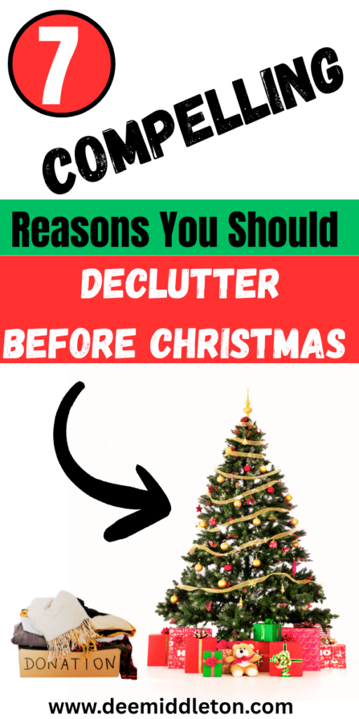 7 Reasons You Should Declutter Before Christmas - Organized Christmas DecorationsDeclutter ChallengeHoliday OrganizationPaper Christmas DecorationsClutter Free HomeOrganize DeclutterDeclutter Your HomeDiy Holiday DecorHouse Cleaning Tips