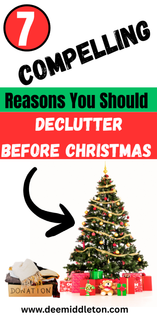 7 Reasons You Should Declutter Before Christmas - Organized Christmas DecorationsDeclutter ChallengeHoliday OrganizationPaper Christmas DecorationsClutter Free HomeOrganize DeclutterDeclutter Your HomeDiy Holiday DecorHouse Cleaning Tips