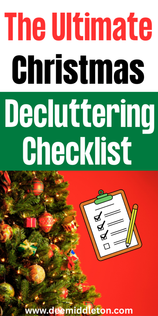 The Ultimate Christmas Decluttering Checklist - January Decor After ChristmasDecor After ChristmasJanuary DecorRecycle Christmas CardsDeclutter ChecklistDeclutter ChallengeFree Christmas GiftsChristmas OrganizationBudget HolidaysChristmas Decluttering TipsHow To Declutter In DecemberHoliday Decluttering TipsTop 10 Areas To Declutter Before The HolidaysWhy Is It So Hard To DeclutterDeclutter ChecklistChristmas Bucket ListChristmas BucketHoliday Organization