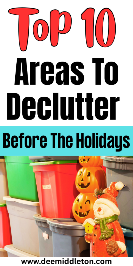 Top 10 Areas To Declutter Before The Holidays - Planning HacksDeclutter ThingsPlanning And OrganizingOrganization PlanningOrganize Your LifeGood HabitsLife OrganizationSelf Improvement TipsDeclutterHoliday Decluttering ChecklistTop 10 Areas To Declutter Before The HolidaysHoliday Organization StorageDecluttering Tips PdfHotel ToiletriesHoliday CleaningHoliday OrganizationCoupon OrganizationStorage Closet Organization