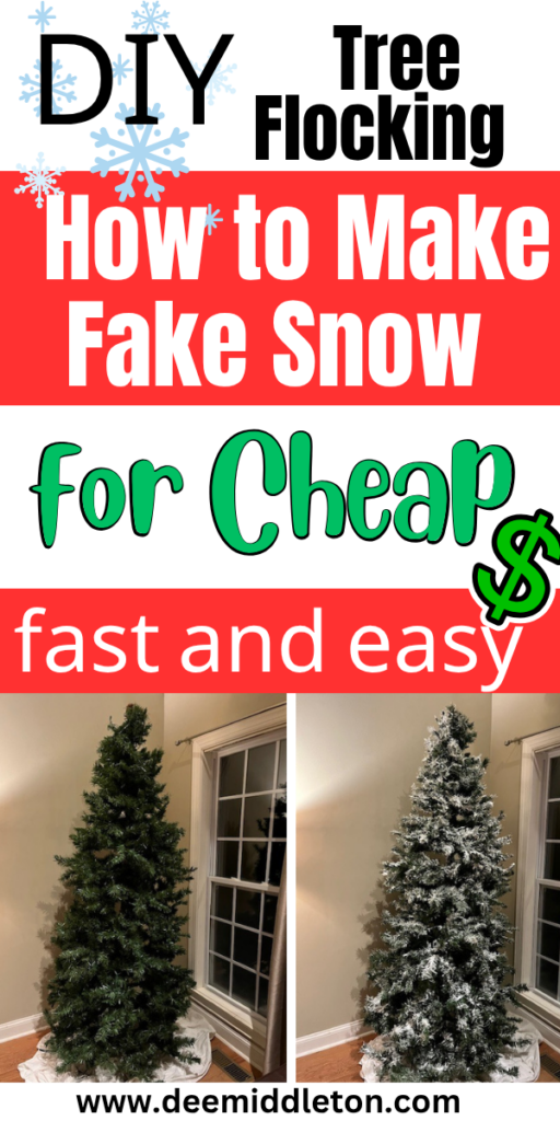 DIY Tree Flocking: How to Make Fake Snow for Cheap - How To Flock A Christmas Tree DiyHow To Clean A Flocked Christmas TreeFlock A Christmas Tree DiyHow To Make Flocking For Christmas TreeDIY Flocked Spruce Flocked Christmas Trees DecoratedFlocked TreesDIY flock Prelit TreeChristmas Tree Decorations Diy