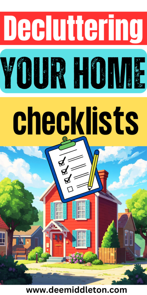 Home Declutter Checklists - Deep Organization ChecklistHouse Restock ListDeclutter StorageDeclutter ChartOrganized List IdeasMajor DeclutteringDecluttering Clothes ChecklistHouse Declutter ListHouse Organization List