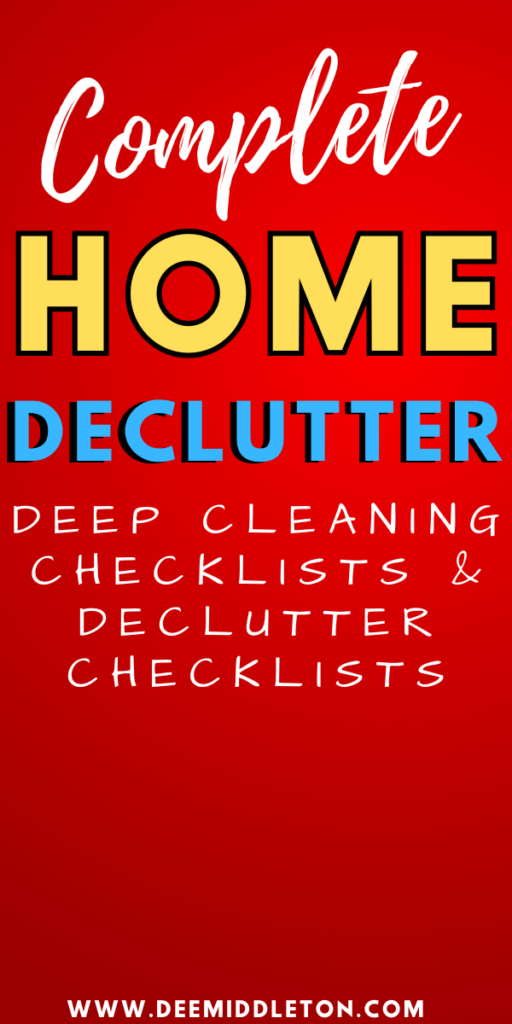Room by Room Declutter Checklists - Declutter StorageOrganization Lists PrintablesTips On Decluttering HouseHouse Organization ListHouse Organization ChecklistOrganizing ChecklistHome Organization ListDecluttering And Organizing HomeRoom Declutter Tips