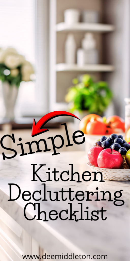 Simple Kitchen Decluttering Checklist - Kitchen Decluttering GuideKitchen DeclutteringDecluttering KitchenDeclutter Kitchen ListKitchen Declutter ChecklistHow To Declutter UtensilsKitchen Checklist CleaningTips For Decluttering Kitchen Utensils30-day Decluttering Challenge Printable Checklist