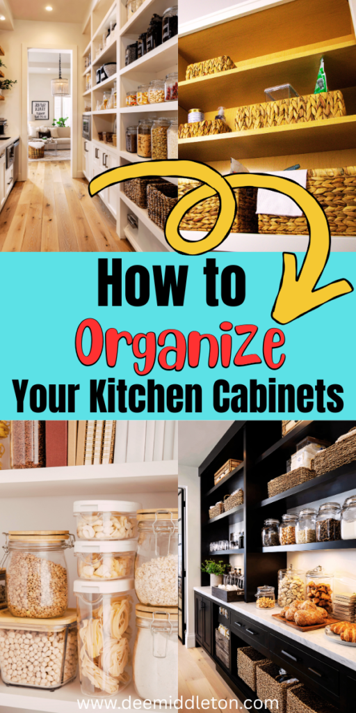How to Organize Your Kitchen Cabinets - Kitchen Cupboard OrganizationClever Kitchen StorageKitchen Drawer OrganizationKitchen Cabinet OrganizationSmart KitchenCan OrganizerKitchen DrawersDrawer OrganizersPantry Cabinet
