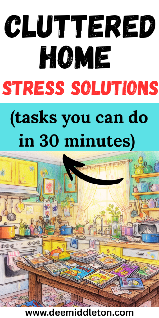 Cluttered Home Stress Solutions (tasks you can do in 30 minutes) - Spring Cleaning DeclutterEasy House Cleaning ScheduleHome Cleaning RemediesDeclutter HelpHome Maintenance ScheduleClean ClutterEasy House CleaningHow To Be More OrganizedGetting Organized At Home