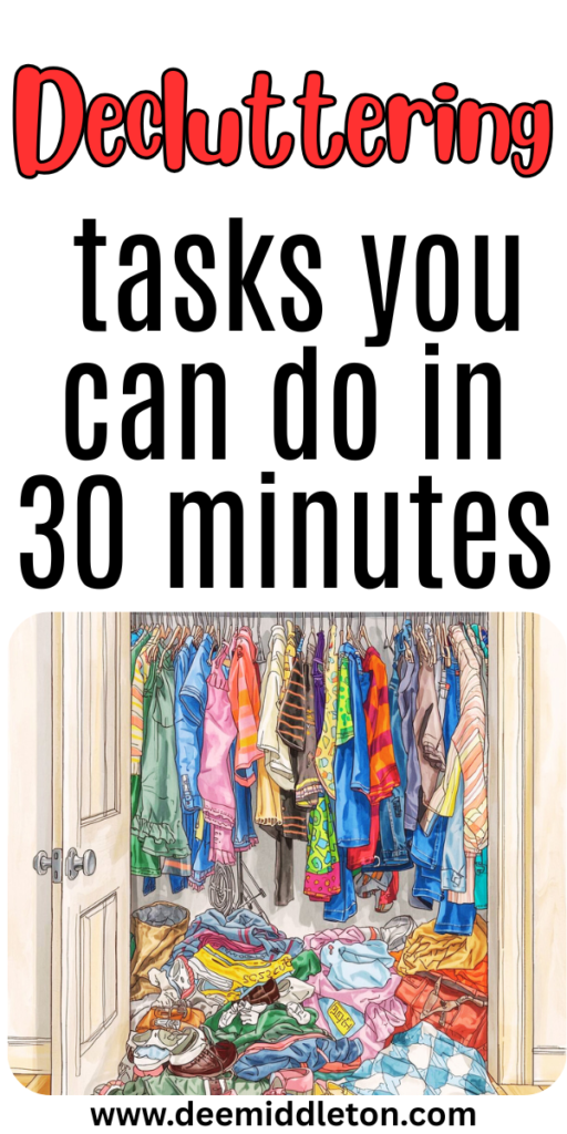 Decluttering (tasks you can do in 30 minutes) - Organization Tips For HomeOrganize StuffDeclutter And Clean HouseHow To Organize Your Home Room By RoomHow To Organize Your HomeEasy Organizing TipsDecluttering TipsOrganize HomeDeclutter And Organize