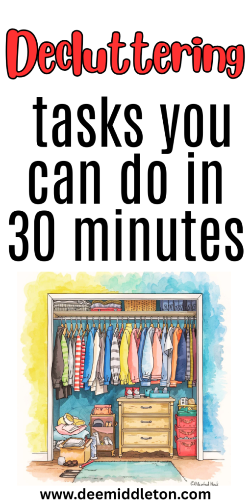 Decluttering (tasks you can do in 30 minutes) - Organization Tips For HomeOrganize StuffDeclutter And Clean HouseHow To Organize Your Home Room By RoomHow To Organize Your HomeEasy Organizing TipsDecluttering TipsOrganize HomeDeclutter And Organize