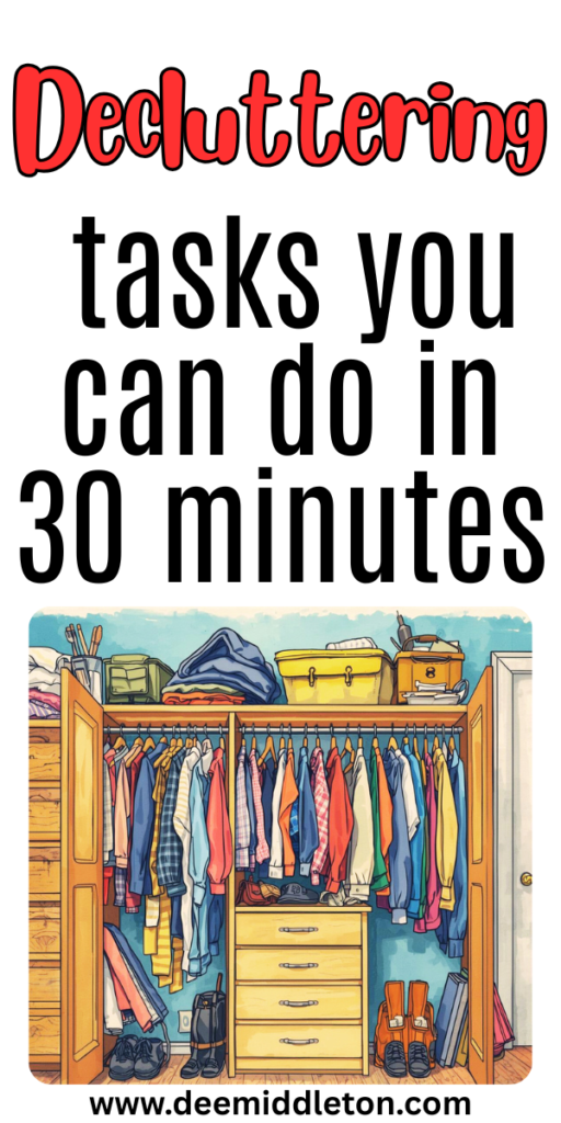 Decluttering (tasks you can do in 30 minutes) - Organization Tips For HomeOrganize StuffDeclutter And Clean HouseHow To Organize Your Home Room By RoomHow To Organize Your HomeEasy Organizing TipsDecluttering TipsOrganize HomeDeclutter And Organize