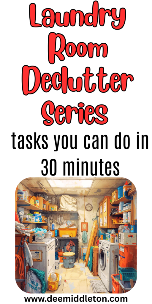 Laundry Room Declutter Series (tasks you can do in 30 minutes) - Laundry Room ClutterOrganizing Laundry For BeginnersHow To Declutter Laundry SpaceHow To Organize Family LaundryCluttered Laundry Room OrganizationDisorganized Laundry RoomHow To Organize A Messy Laundry RoomHow To Organize A Laundry RoomHow To Organize Laundry Efficiently