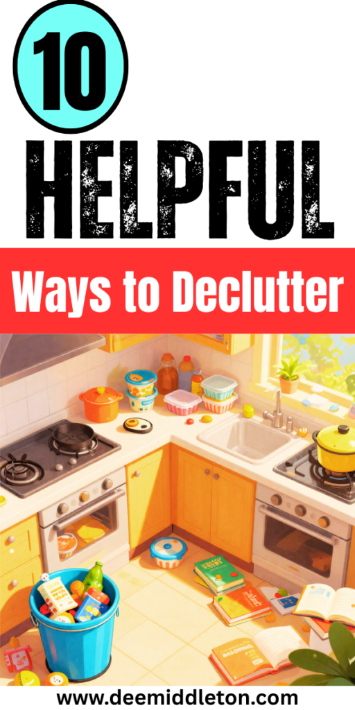 10 Helpful Ways to Declutter - Decluttering And OrganizingStorage Clean OutDecluttering TipsGet Rid Of Clutter OrganizingHow To Get Rid Of ClutterHow To Let Go Of ClutterClear The ClutterLetting Go Of StuffLetting Go Of Stuff Clutter
