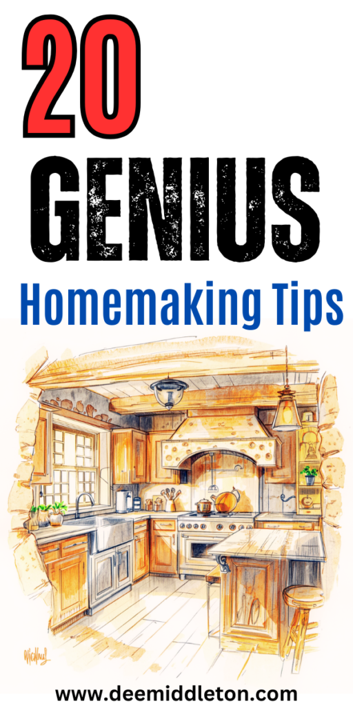 20 Genius Homemaking Tips - Sahm ScheduleDaily Routine ScheduleSimple Living LifestyleDaily Routine ChartMom RoutineMom ScheduleFamily ScheduleRoutine ChartPeaceful HomeCleaning Hacks Tips And TricksNatural Cleaning SolutionsFrugal LivingCleaning Routine