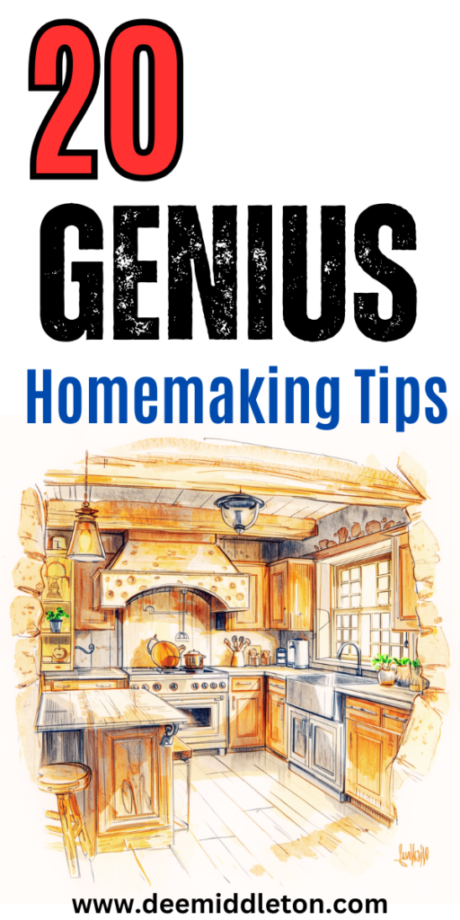 20 Genius Homemaking Tips - Sahm ScheduleDaily Routine ScheduleSimple Living LifestyleDaily Routine ChartMom RoutineMom ScheduleFamily ScheduleRoutine ChartPeaceful HomeCleaning Hacks Tips And TricksNatural Cleaning SolutionsFrugal LivingCleaning Routine