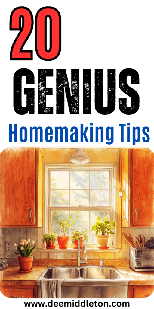 20 Genius Homemaking Tips - Sahm ScheduleDaily Routine ScheduleSimple Living LifestyleDaily Routine ChartMom RoutineMom ScheduleFamily ScheduleRoutine ChartPeaceful HomeCleaning Hacks Tips And TricksNatural Cleaning SolutionsFrugal LivingCleaning Routine