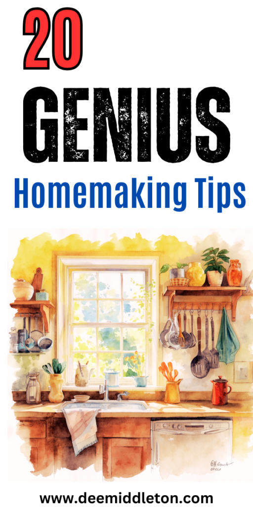 20 Genius Homemaking Tips - Sahm ScheduleDaily Routine ScheduleSimple Living LifestyleDaily Routine ChartMom RoutineMom ScheduleFamily ScheduleRoutine ChartPeaceful HomeCleaning Hacks Tips And TricksNatural Cleaning SolutionsFrugal LivingCleaning Routine