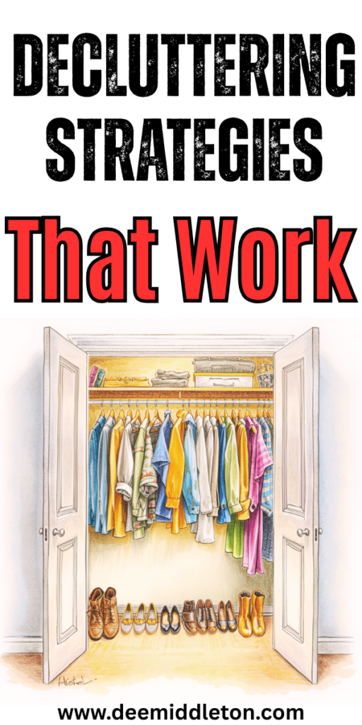 Decluttering Strategies (That Work) - Clutter SolutionsClean My HousePriorities ListClutter Free HomeBrain DumpTake ActionFeeling StuckDeclutterLetting Go