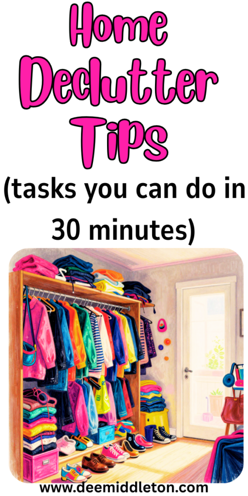 Home Declutter Tips (tasks you can do in 30 minutes) - Free Decluttering ChecklistDecluttering Lists Free PrintablePrintable Room Cleaning GuideDeclutter Checklist Printables FreeDecluttering Checklist PrintablesPrintable Room By Room Cleaning ChecklistDeclutter Checklist PrintablesDecluttering Checklist TemplateEditable Declutter Checklist