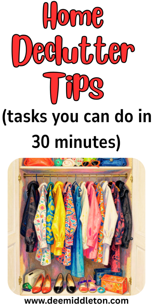 Home Declutter Tips (tasks you can do in 30 minutes) - Free Decluttering ChecklistDecluttering Lists Free PrintablePrintable Room Cleaning GuideDeclutter Checklist Printables FreeDecluttering Checklist PrintablesPrintable Room By Room Cleaning ChecklistDeclutter Checklist PrintablesDecluttering Checklist TemplateEditable Declutter Checklist