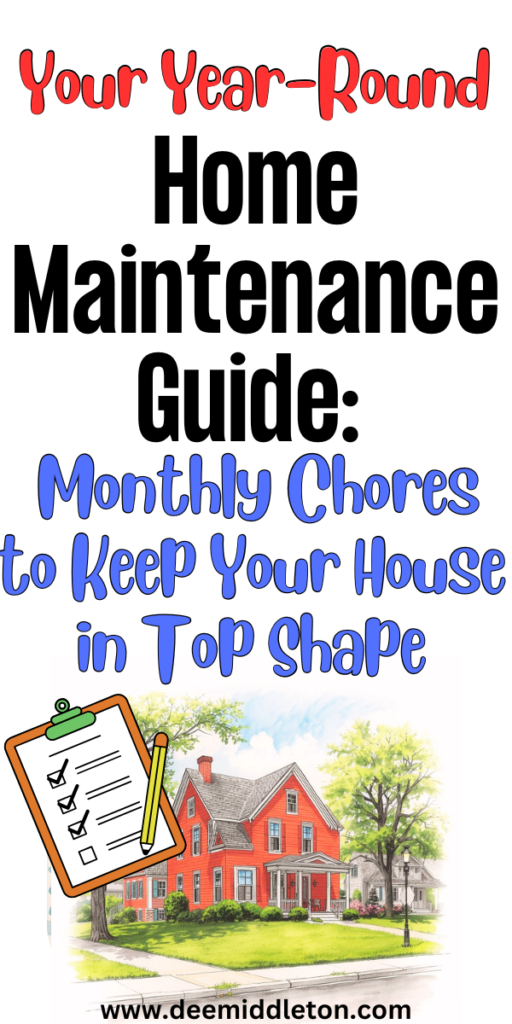 Your Year-Round Home Maintenance Guide: Monthly Chores to Keep Your House in Top Shape - home maintenance, home maintenance chores, how to maintain a home, monthly chores, monthly maintenance tasks, seasonal maintenance tasks, seasonal chores, seasonal tasks for your home, how to maintain a house, home maintenance checklist