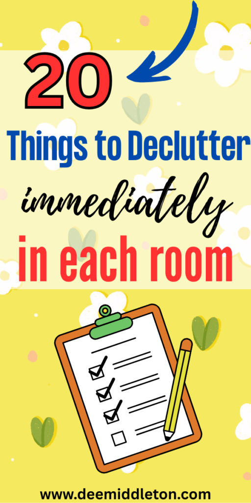 20 Things to Declutter - 100 Things To Declutter100 Things To Get Rid Of To Simplify Your HomeHow To Declutter A Tiny Home10 Things To DeclutterList Of Items To DeclutterTips For Decluttering Household ItemsDecluttering Tips Clutter Free HomeBeginner's Guide To DeclutteringDecluttering Home