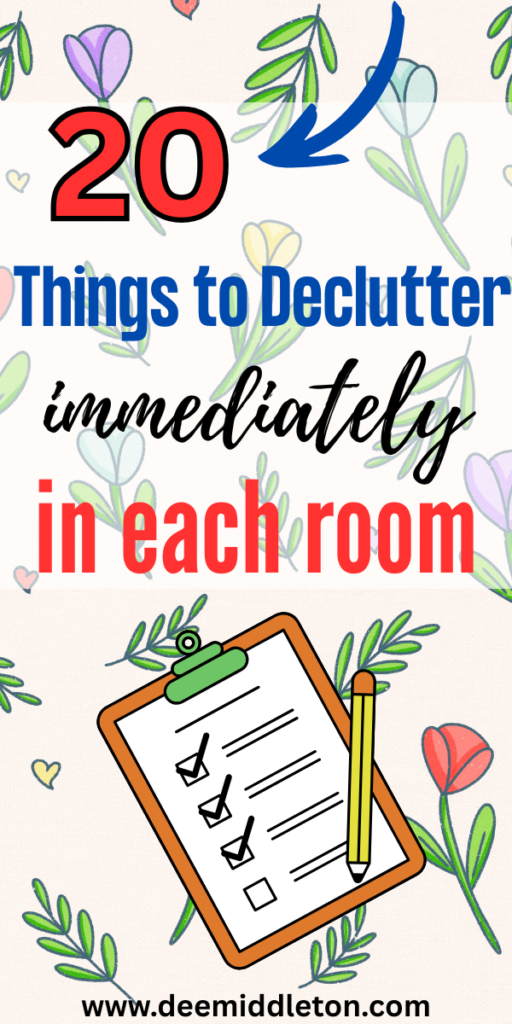 20 Things to Declutter - 100 Things To Declutter100 Things To Get Rid Of To Simplify Your HomeHow To Declutter A Tiny Home10 Things To DeclutterList Of Items To DeclutterTips For Decluttering Household ItemsDecluttering Tips Clutter Free HomeBeginner's Guide To DeclutteringDecluttering Home