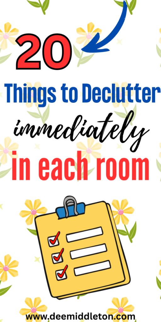 20 Things to Declutter - 100 Things To Declutter100 Things To Get Rid Of To Simplify Your HomeHow To Declutter A Tiny Home10 Things To DeclutterList Of Items To DeclutterTips For Decluttering Household ItemsDecluttering Tips Clutter Free HomeBeginner's Guide To DeclutteringDecluttering Home