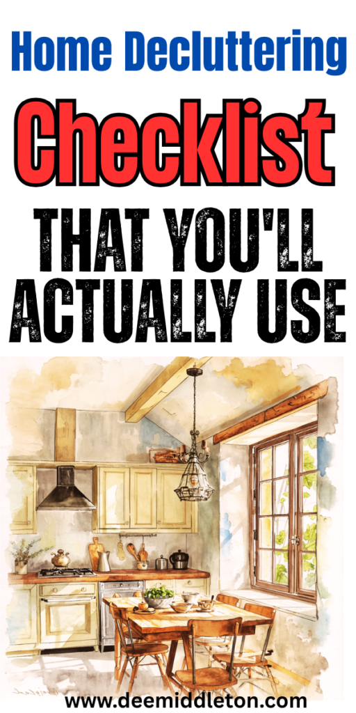Home Decluttering Checklist (that you'll actually use) - Decluttering ChecklistFree Printable Decluttering ChecklistHow To Declutter Your HouseHuge Declutter Checklist To Get Rid Of Crap!Printable Decluttering ChecklistChecklist For Decluttering House2026 Declutter Challenge PrintableDecluttering ChartDecluttering Challenge Printable