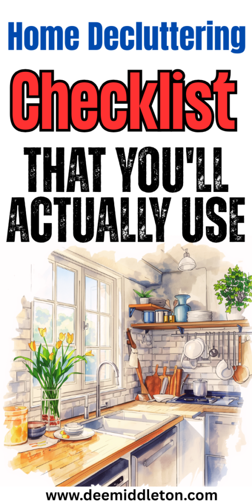 Home Decluttering Checklist (that you'll actually use) - Decluttering ChecklistFree Printable Decluttering ChecklistHow To Declutter Your HouseHuge Declutter Checklist To Get Rid Of Crap!Printable Decluttering ChecklistChecklist For Decluttering House2026 Declutter Challenge PrintableDecluttering ChartDecluttering Challenge Printable
