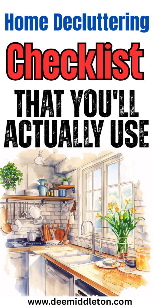 Home Decluttering Checklist (that you'll actually use) - Decluttering ChecklistFree Printable Decluttering ChecklistHow To Declutter Your HouseHuge Declutter Checklist To Get Rid Of Crap!Printable Decluttering ChecklistChecklist For Decluttering House2026 Declutter Challenge PrintableDecluttering ChartDecluttering Challenge Printable