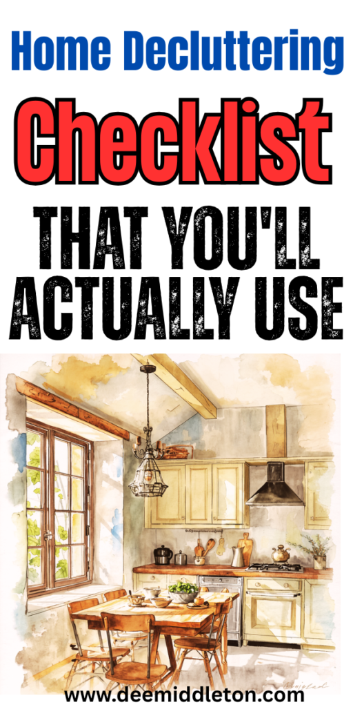 Home Decluttering Checklist (that you'll actually use) - Decluttering ChecklistFree Printable Decluttering ChecklistHow To Declutter Your HouseHuge Declutter Checklist To Get Rid Of Crap!Printable Decluttering ChecklistChecklist For Decluttering House2026 Declutter Challenge PrintableDecluttering ChartDecluttering Challenge Printable